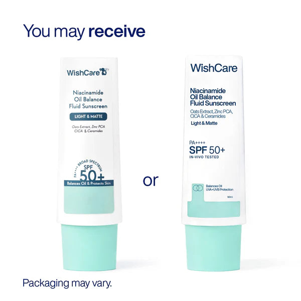 WishCare Niacinamide Oil Balance Fluid Sunscreen | SPF50 PA++++ 50g