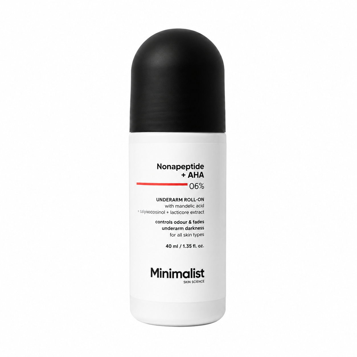 Minimalist Nonapeptide + AHA 06% Underarm Roll-On – 40ml