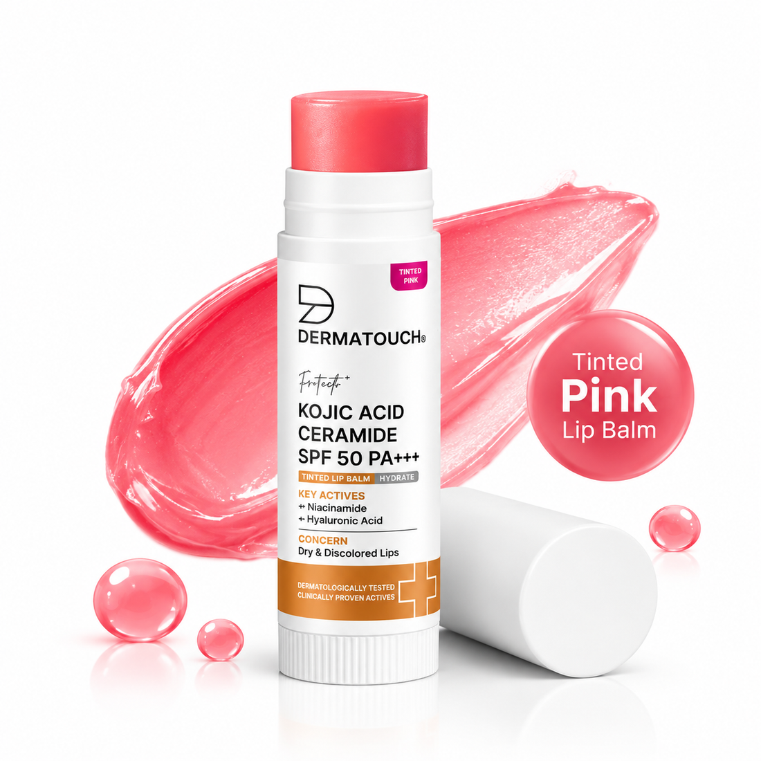 Dermatouch Kojic Acid Ceramide Tinted Lip Balm SPF 50 PA+++