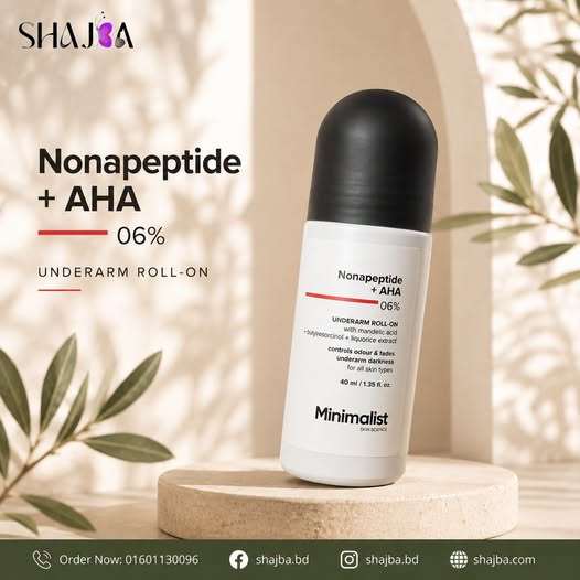 Minimalist Nonapeptide + AHA 06% Underarm Roll-On – 40ml