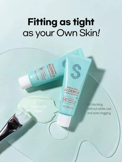Be The Skin Sebum Zero Aloerice Vegan Sun Cream SPF 50+ PA++++ (50ml)