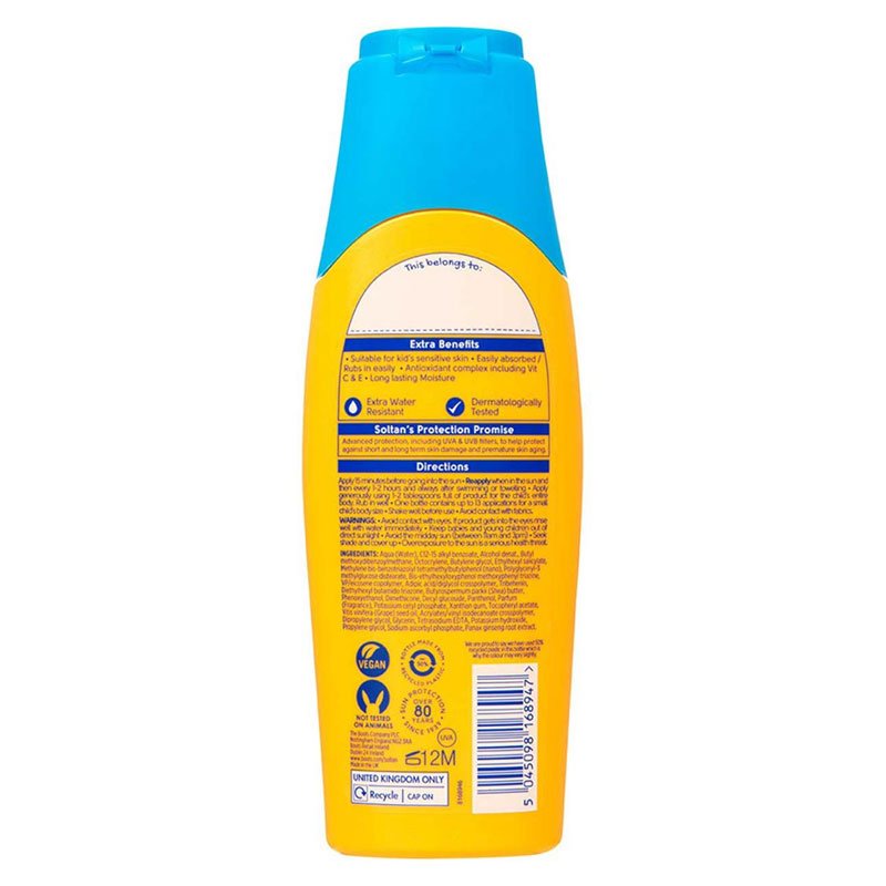 Boots Soltan Kids Protect & Moisturise Lotion SPF50+ 200ml