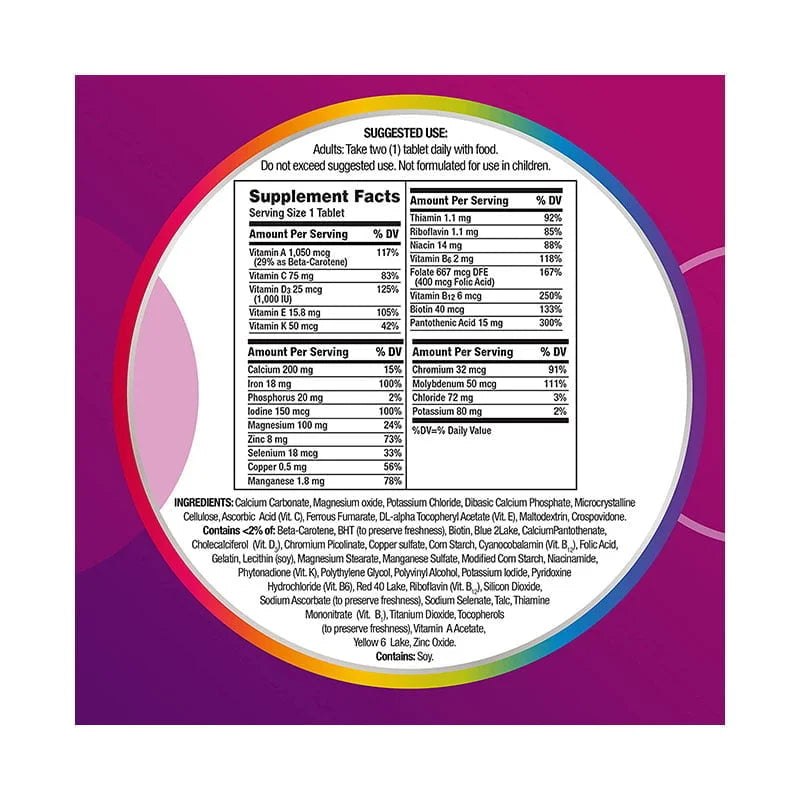 Centrum Multivitamin for Women, Multivitamin/Multimineral Supplement – 120 Tablets