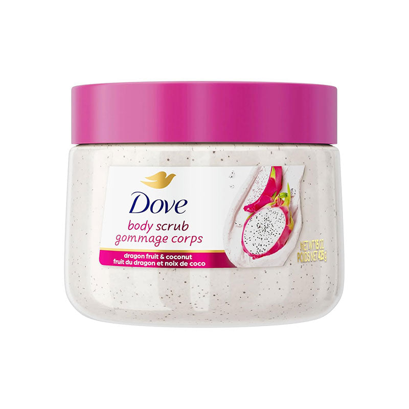 Dove Body Scrub Dragon Fruit & Coconut Cream | Exfoliates & Deeply Nourishes | 425g