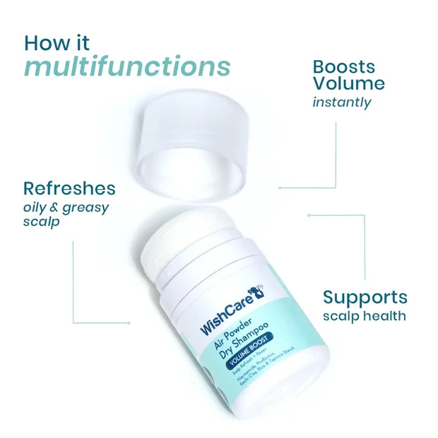 WishCare Air Powder Dry Shampoo Volume Boost – Oil Control & Scalp Refresh Powder 10g