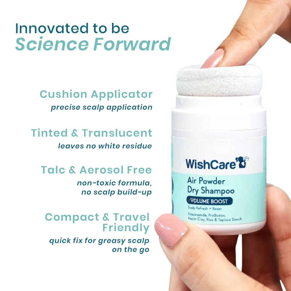 WishCare Air Powder Dry Shampoo Volume Boost – Oil Control & Scalp Refresh Powder 10g
