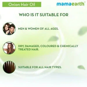Mamaearth onion hair oil for hair regrowth & hair fall control with redensyl (150ml)