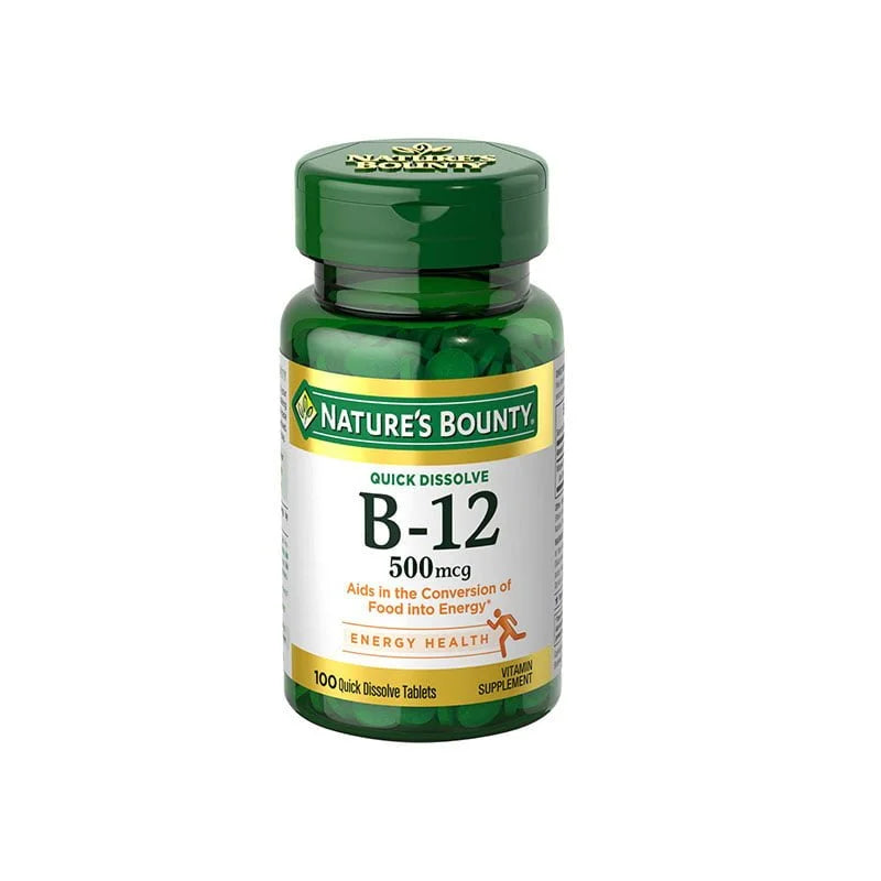 Nature’s Bounty Vitamin B-12 500mcg – 100 Tablets