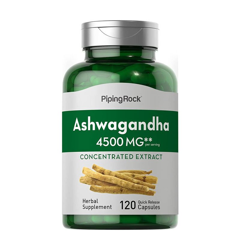 Piping Rock Ashwagandha Capsules 4500mg – 120 Count