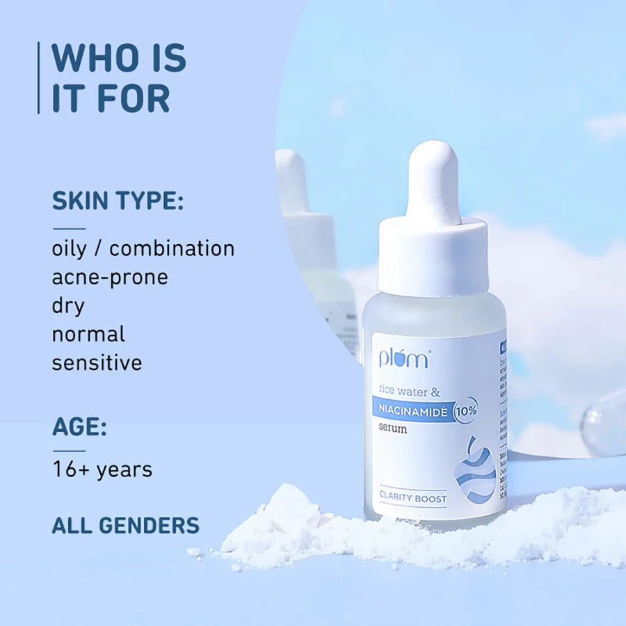 Plum 10% Niacinamide Face Serum With Rice Water 30ml