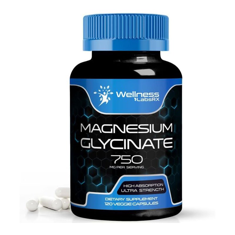 Wellness Labs RX Magnesium Glycinate 750mg – 120 Capsules