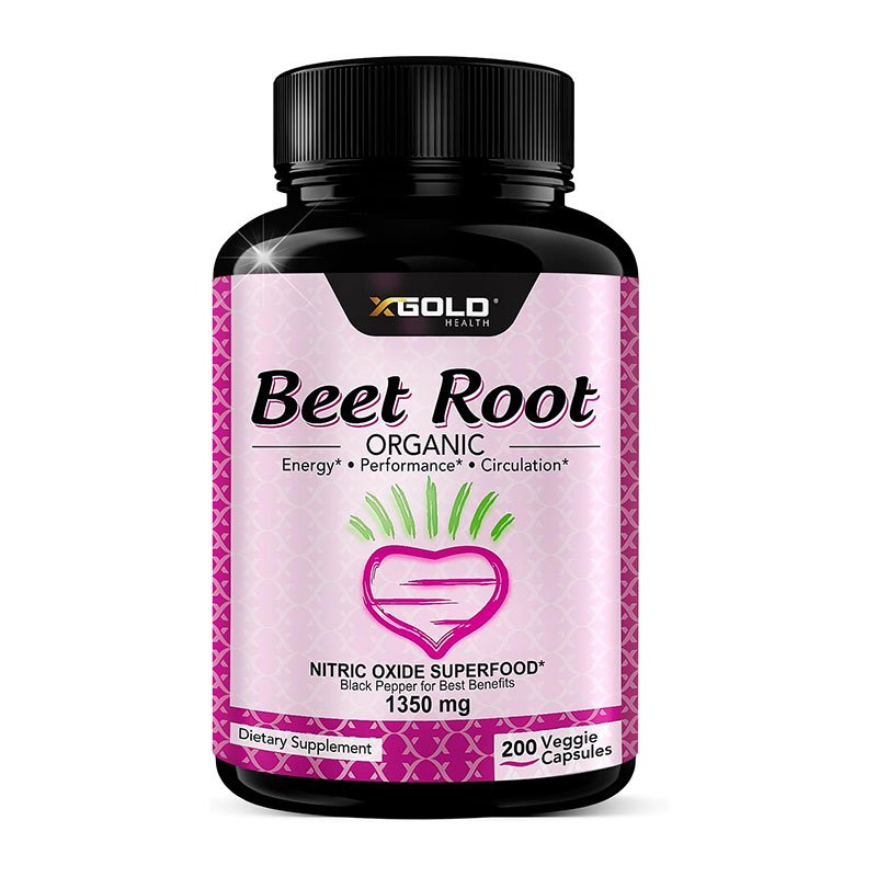 X Gold Health Beet Root 1350mg – 200 Veggie Caps