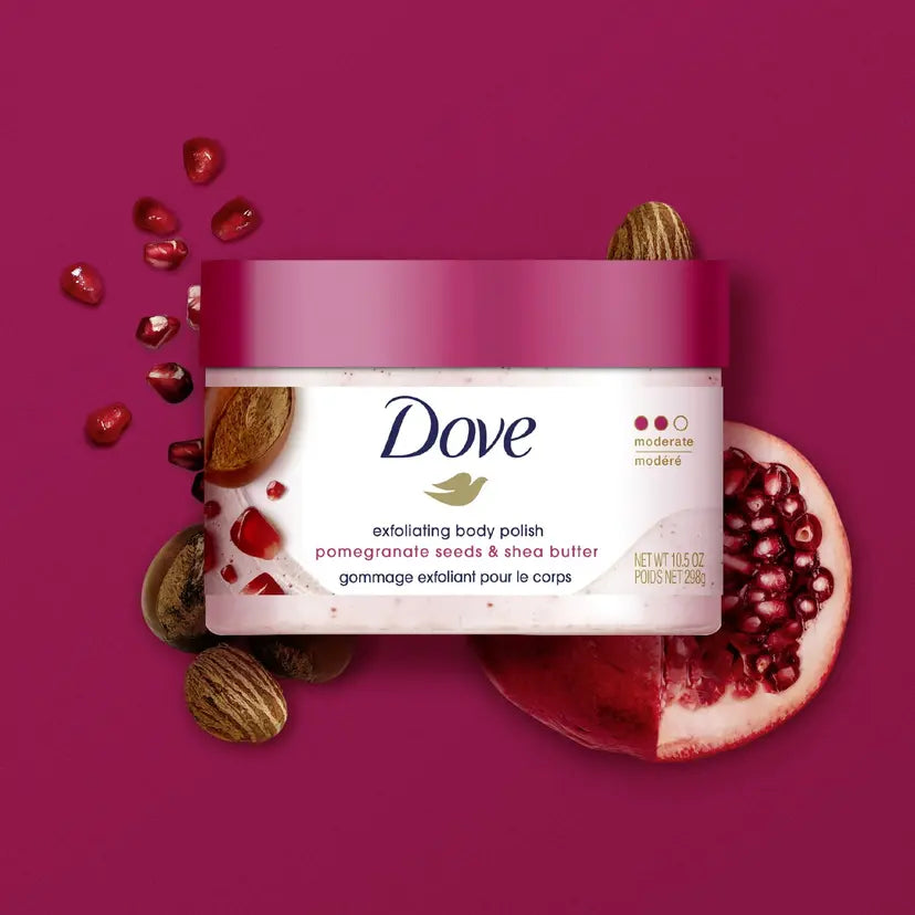 Dove Exfoliating Body Polish Pomegranate Seeds & Shea Butter – 298gm