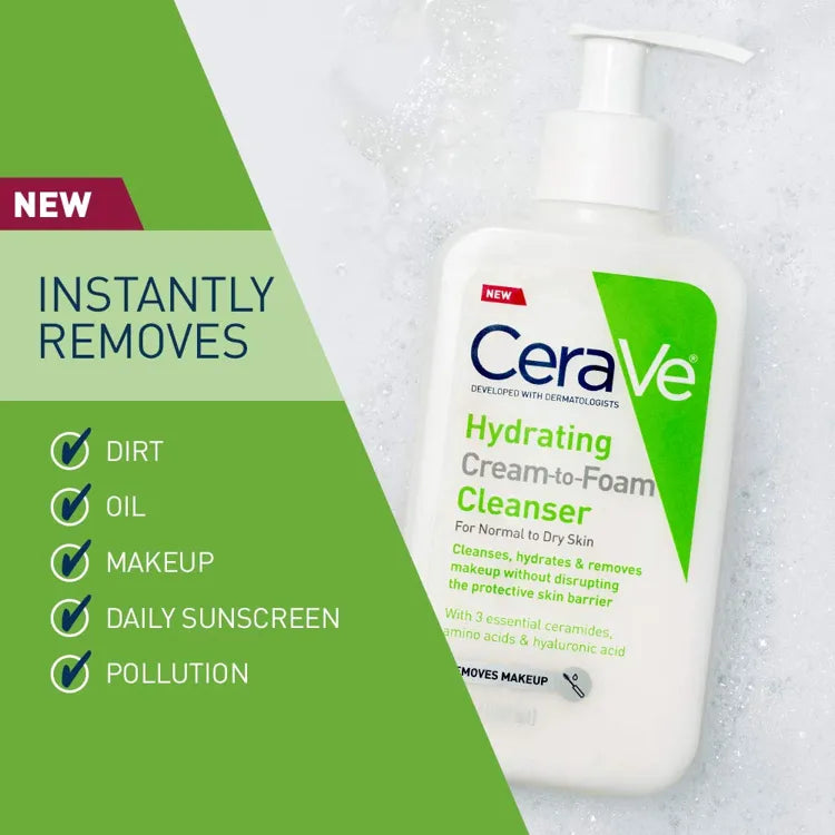 Cerave Hydrating Cream-to-Foam Cleanser 237 ml
