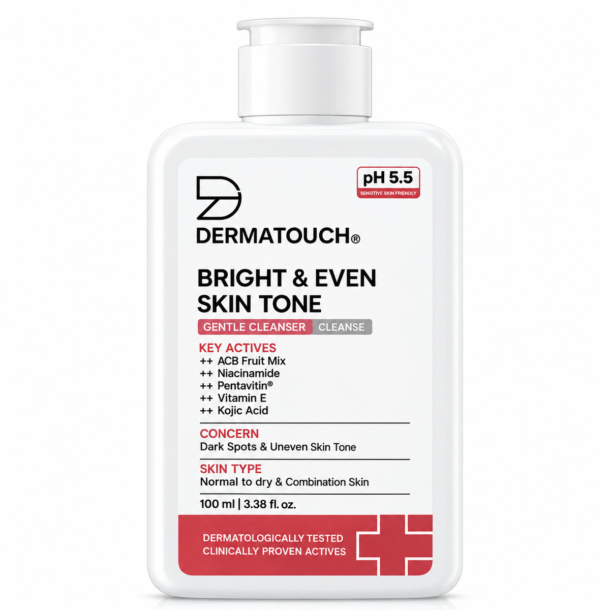 DermatoTouch Bright &amp; Even Skin Tone Gentle Cleanser | 100ml
