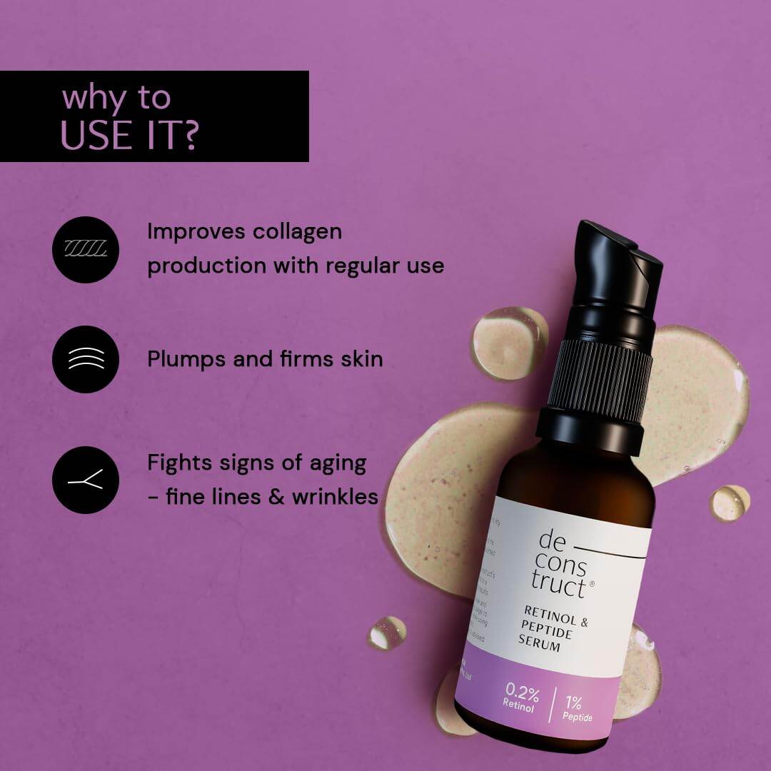 Deconstruct Retinol &amp; Peptide Serum 0.2% Retinol + 1% Peptide – 30ml