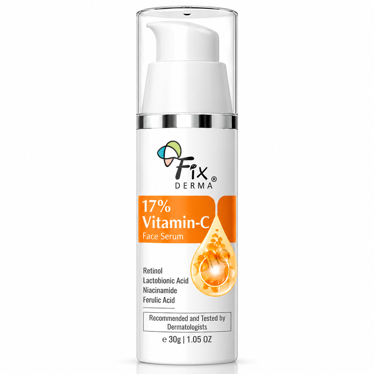 Fix Derma 17% Vitamin C Face Serum | Brightening & Dark Spot Care | 30ml