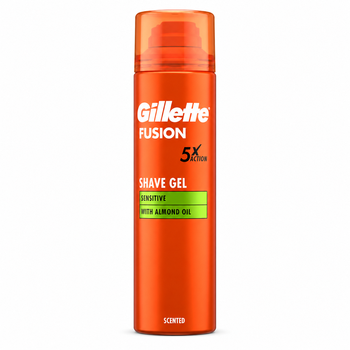 Gillette Fusion 5X Action Shave Gel – Sensitive with Almond Oil 200ml