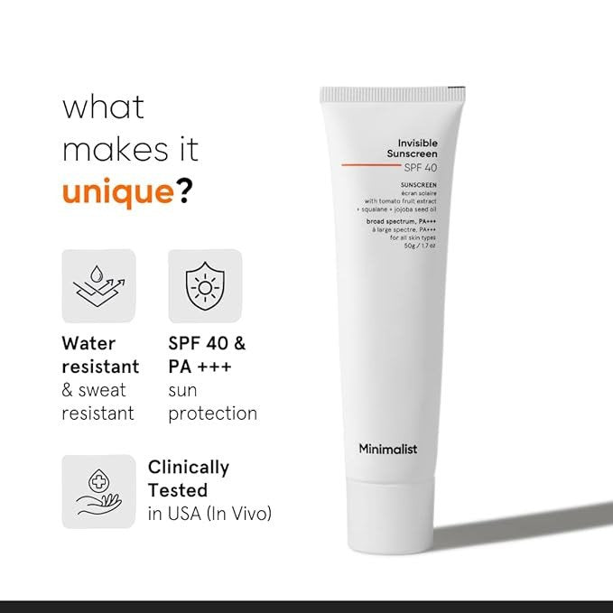 Minimalist Invisible SPF 40 Sunscreen 50g