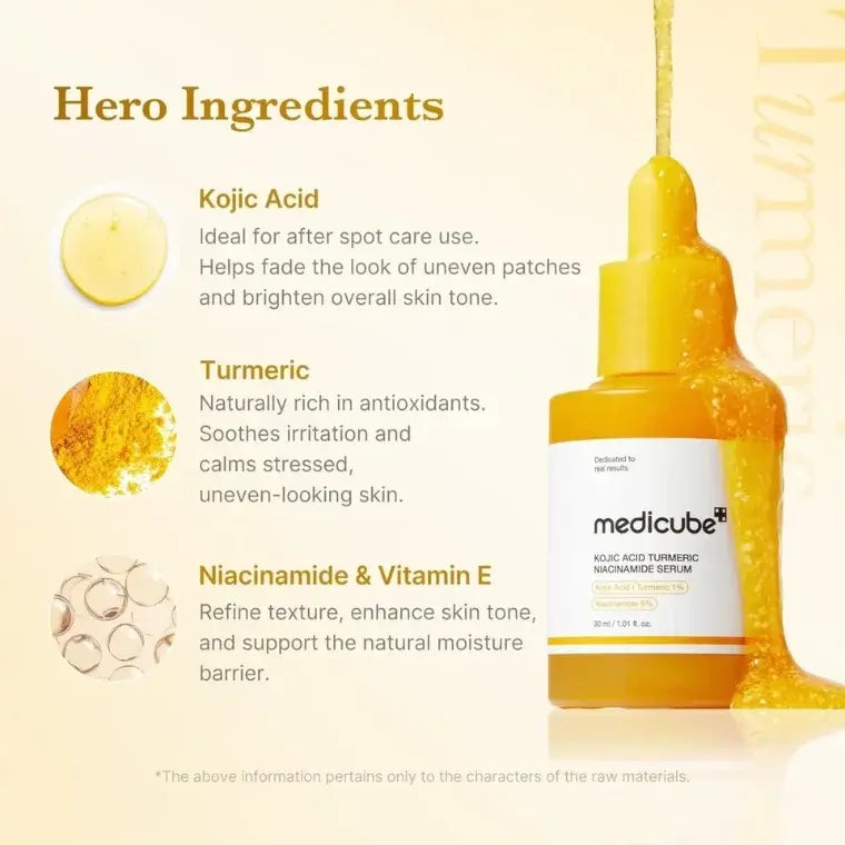 Medicube Kojic Acid Turmeric Niacinamide Serum – 30ml