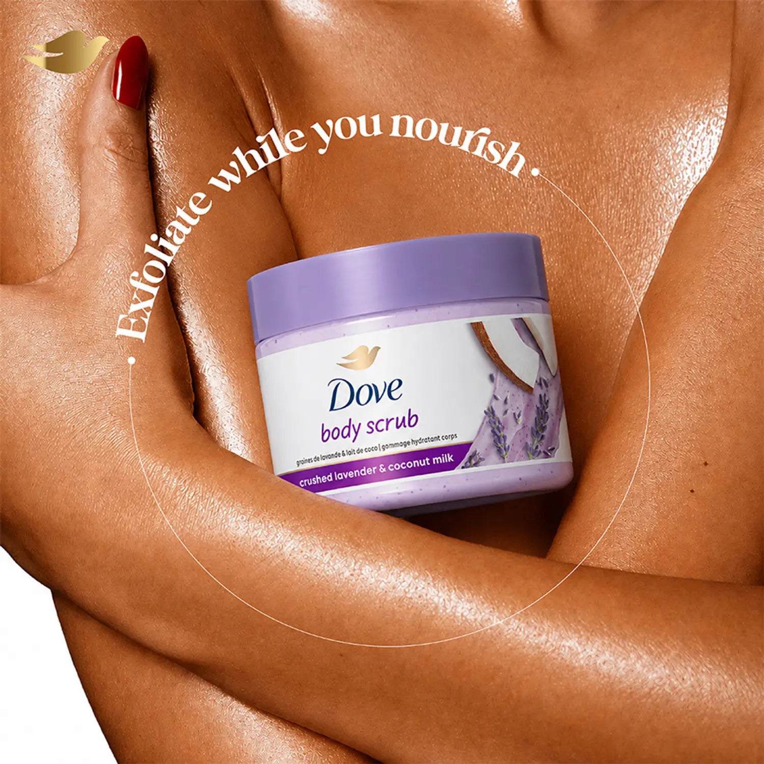 Dove Exfoliating Body Polish Crushed Lavender &amp; Coconut Milk – 298gm