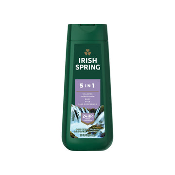 Irish Spring 5 in 1 Shampoo, Conditioner, Body Wash & 24hr Deodorizer | 591ml