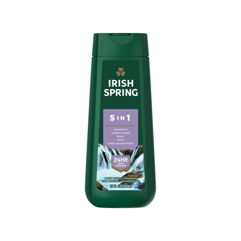 Irish Spring 5 in 1 Shampoo, Conditioner, Body Wash & 24hr Deodorizer | 591ml