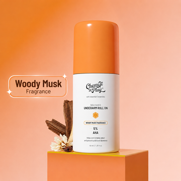 Chemist at Play 5% AHA Underarm Roll On – Woody Musk 40ml