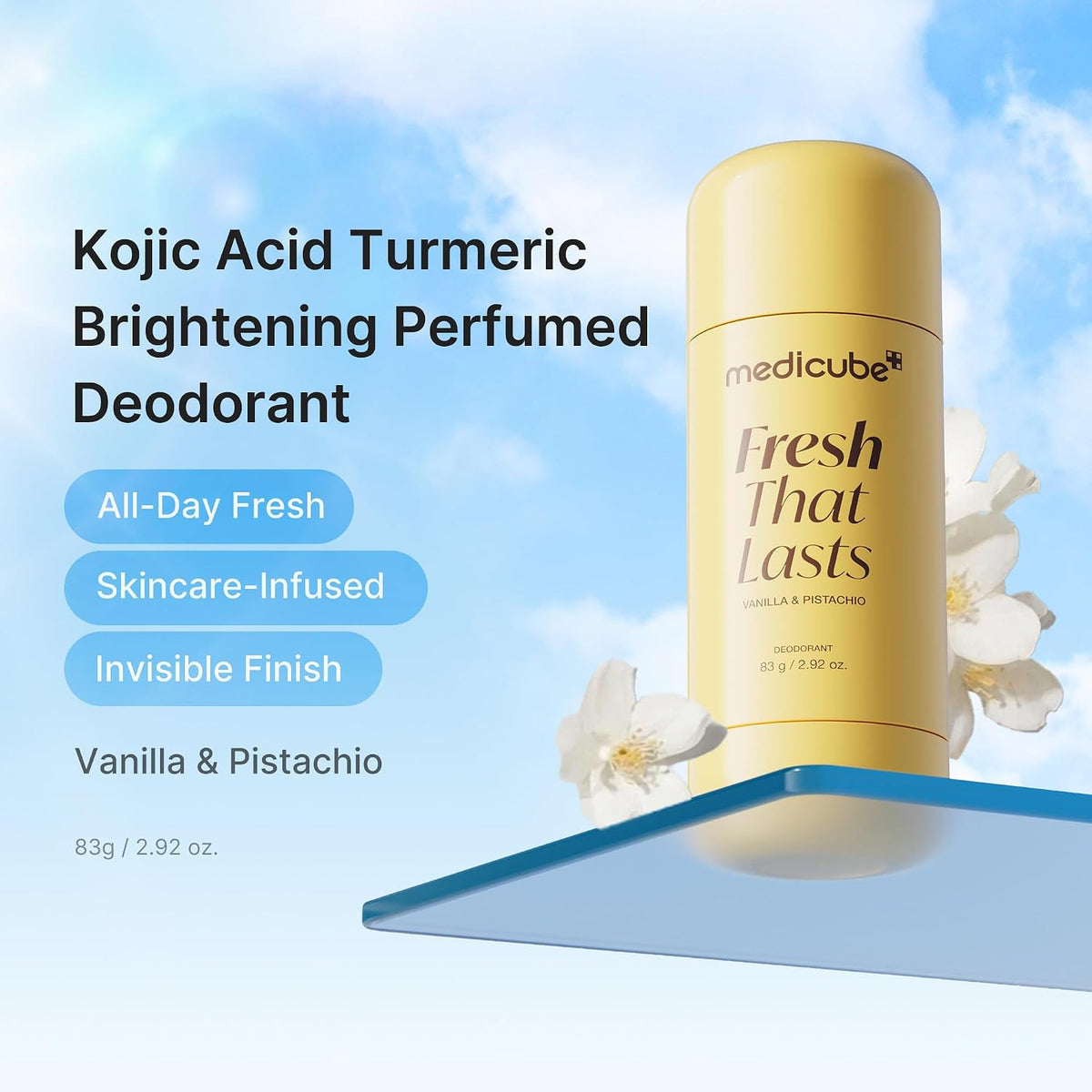 Medicube Fresh That Lasts Deodorant – Vanilla & Pistachio (85g)