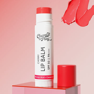 Chemist at Play Cherry Lip Balm SPF 50 PA++++ | 1% Kojic Acid & Ceramides | 4.5g