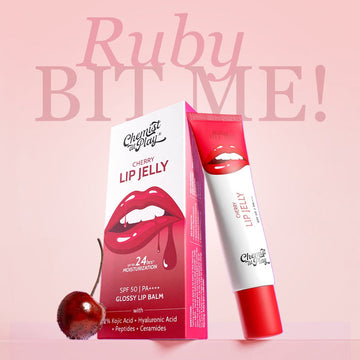 Chemist at Play Cherry Lip Jelly SPF 50 PA++++ Glossy Lip Balm | Cherry Tint | 10g