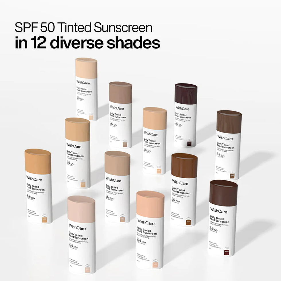 WishCare Daily Tinted Fluid Sunscreen SPF 50+ PA++++ – L101 Shade, 50ml