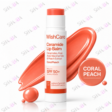 WishCare Ceramide Lip Balm SPF 50+ PA++++ 5g – Coral Peach