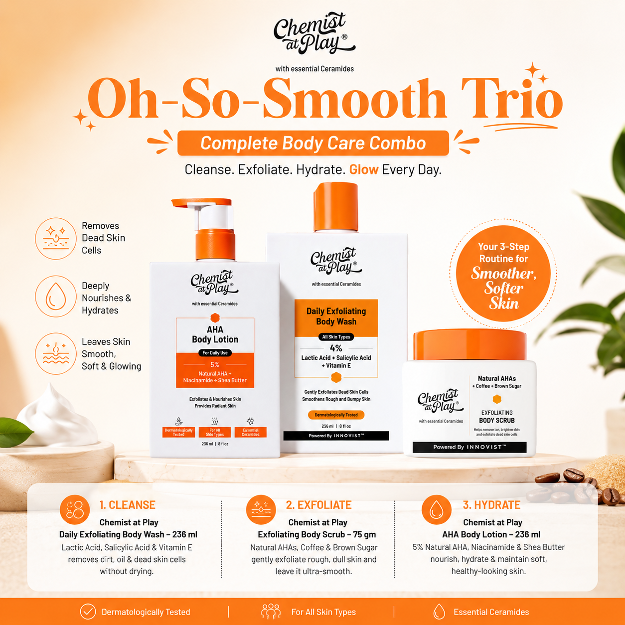 Oh-So-Smooth Trio | Complete Body Care Combo