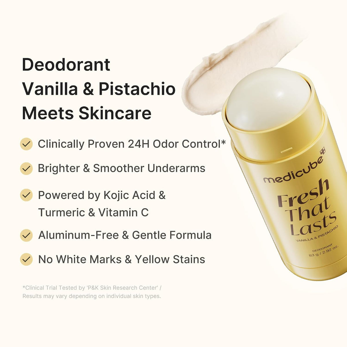 Medicube Fresh That Lasts Deodorant – Vanilla & Pistachio (85g)