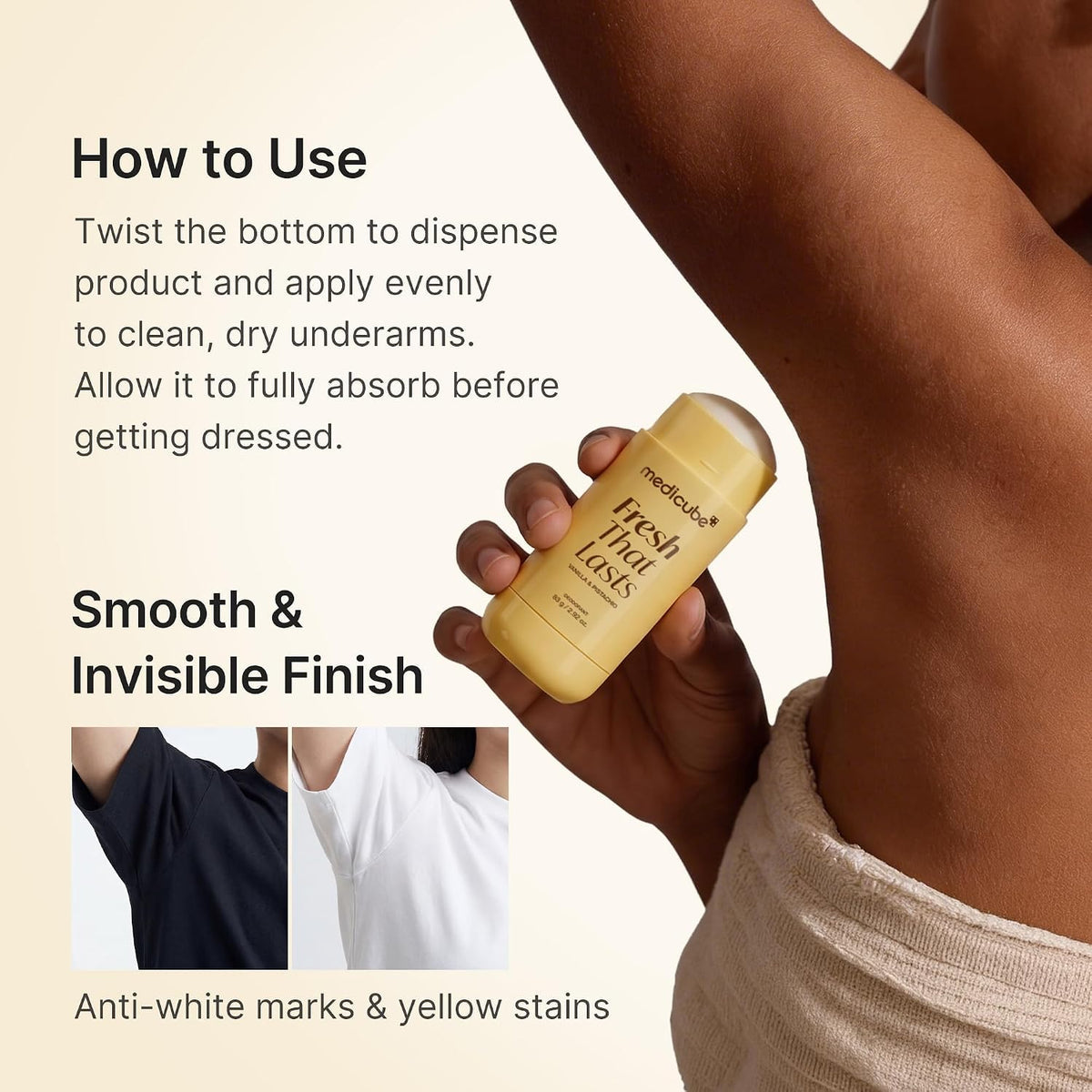 Medicube Fresh That Lasts Deodorant – Vanilla & Pistachio (85g)