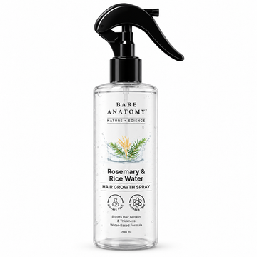 Bare Anatomy Rosemary & Rice Water Hair Growth Spray – Hair Growth & Thickness | 200ml
