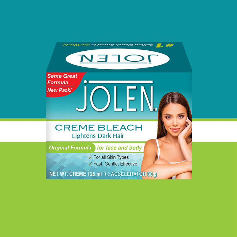 Jolen Crème Bleach Original Formula For Face & Body (Creme 125ml, Accelerator 30gm)