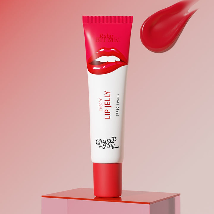 Chemist at Play Cherry Lip Jelly SPF 50 PA++++ Glossy Lip Balm | Cherry Tint | 10g