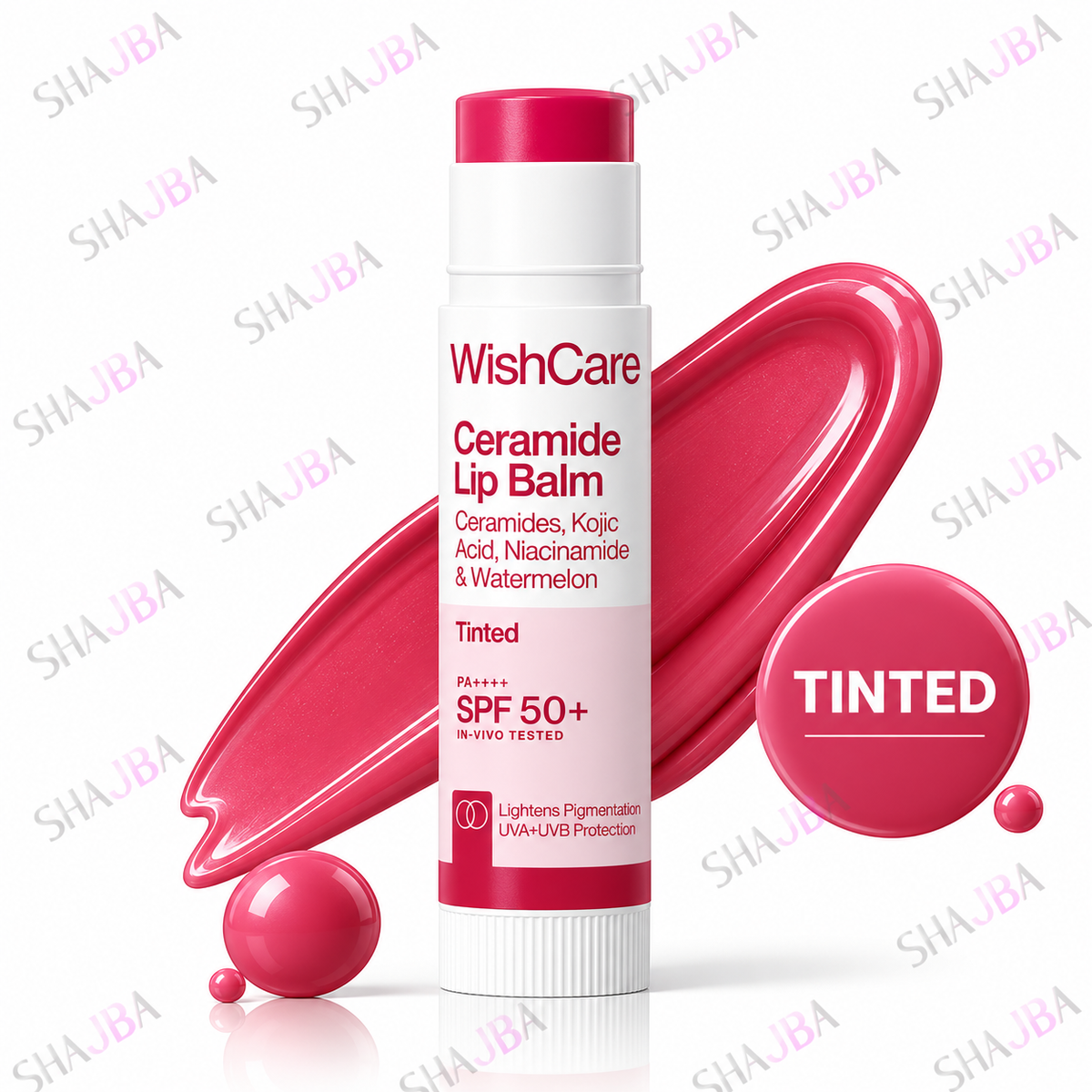 Wishcare Ceramide Lip Balm with SPF 50 PA++++ 5g (Tinted)