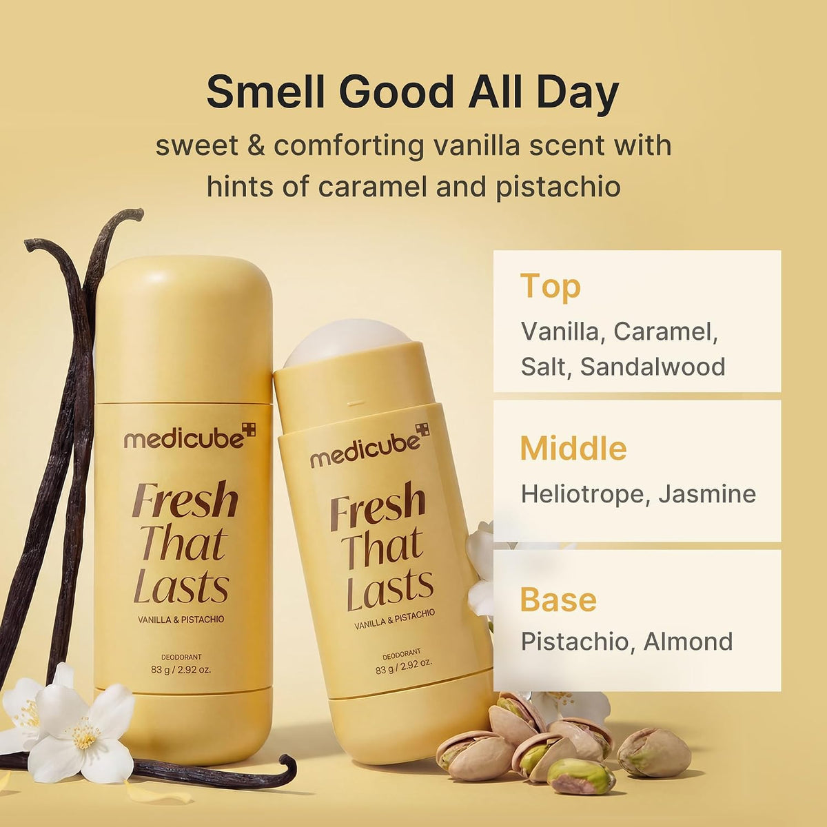 Medicube Fresh That Lasts Deodorant – Vanilla & Pistachio (85g)