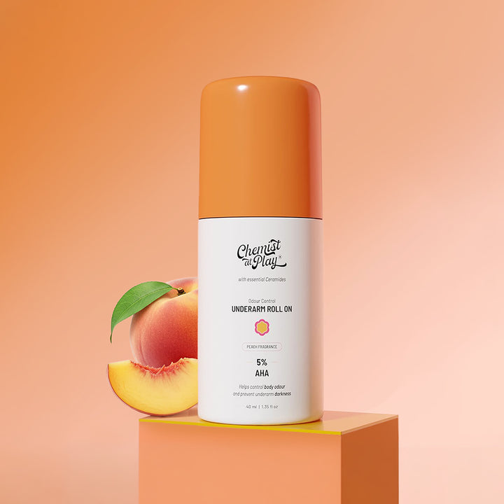 Chemist at Play 5% AHA Underarm Roll-On – Peach | 40 ml