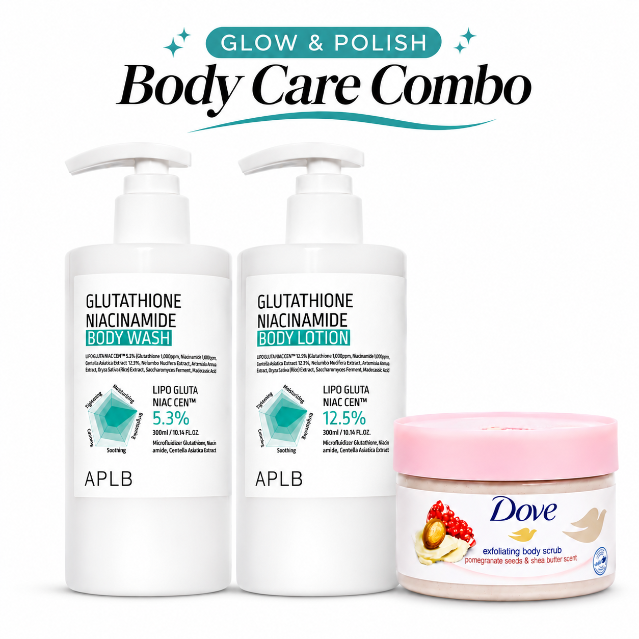 Glow & Polish Body Care Combo