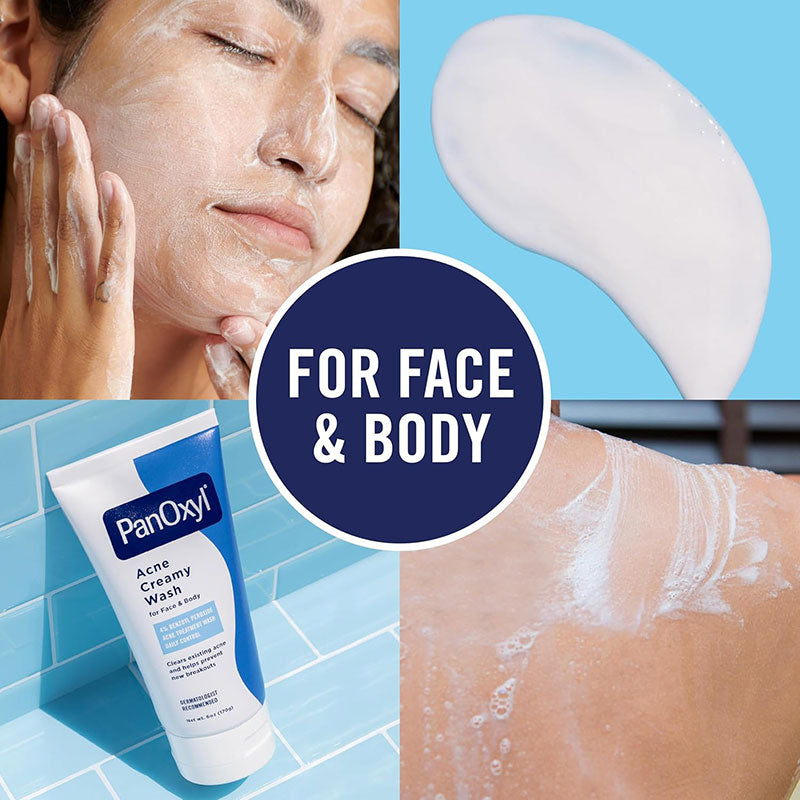 PanOxyl Acne Creamy Wash Benzoyl Peroxide 4% Daily Control 170g