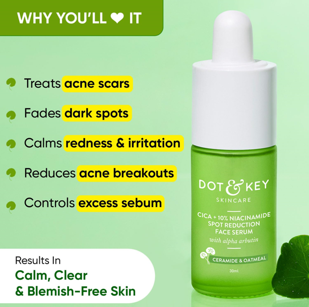 Dot & Key Cica + 10% Niacinamide Spot Reduction Face Serum 30ml