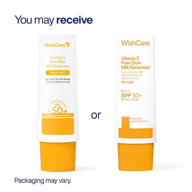 WishCare Vitamin C Pure Glow Milk Sunscreen SPF 50+ PA++++ 50g