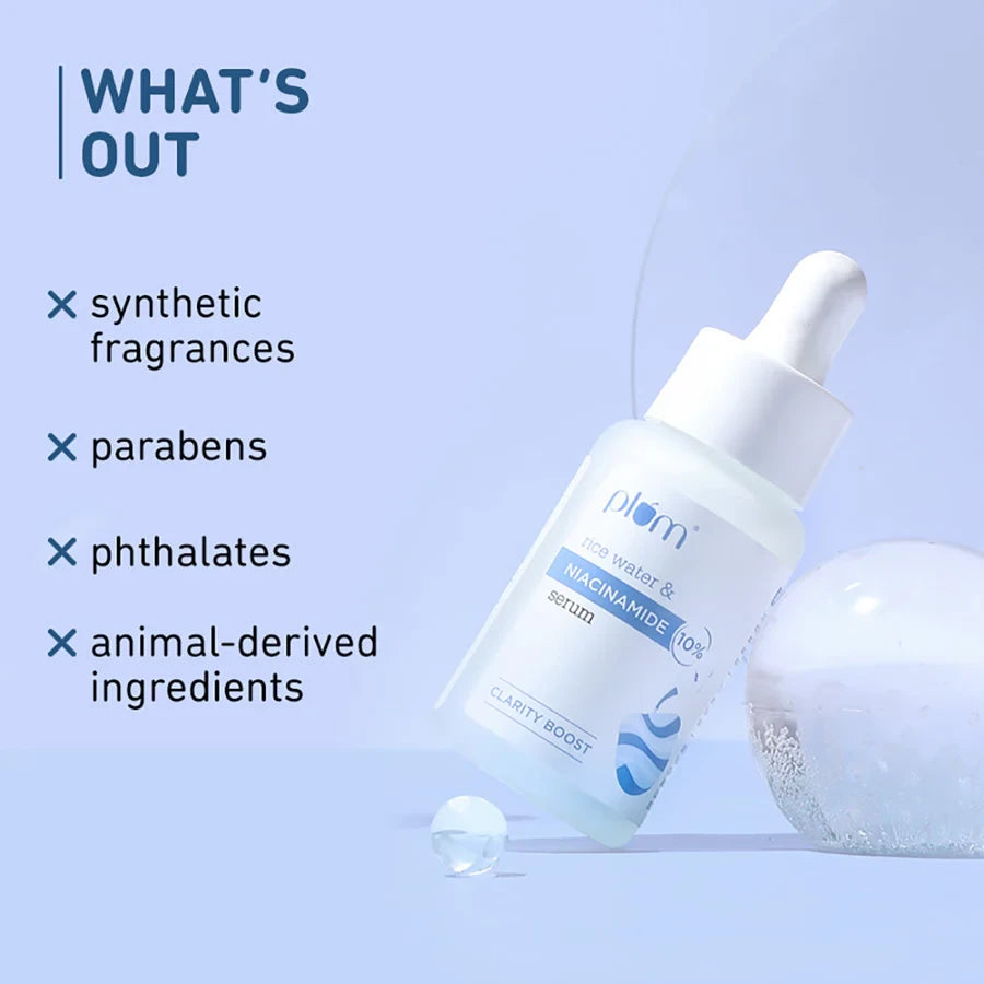 Plum 10% Niacinamide Face Serum With Rice Water 30ml